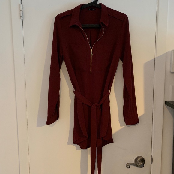 Red Long Sleeved Blouse - Picture 2 of 2